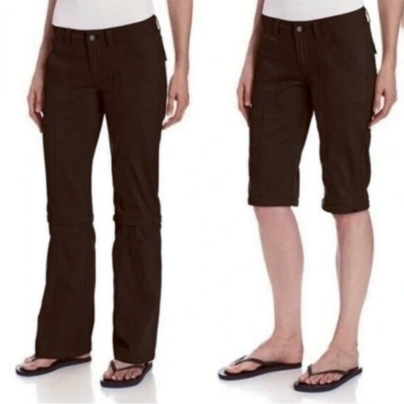 Prana Pants - Prana Brown Monarch Convertible Hiking Pants Dark Brown Size 4